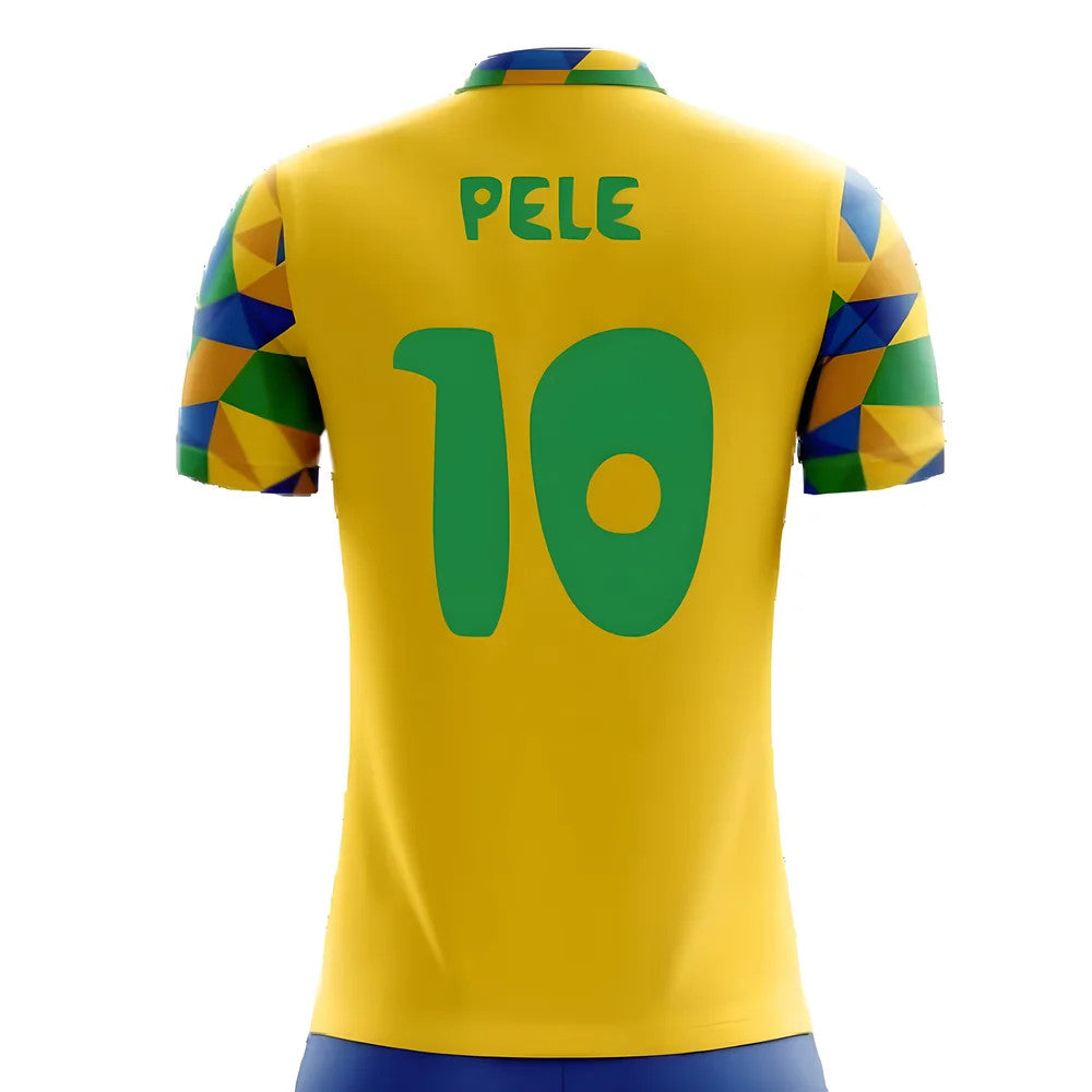 2025-2026 Brazil Home Concept Football Shirt (Pele 10) - Kids_4