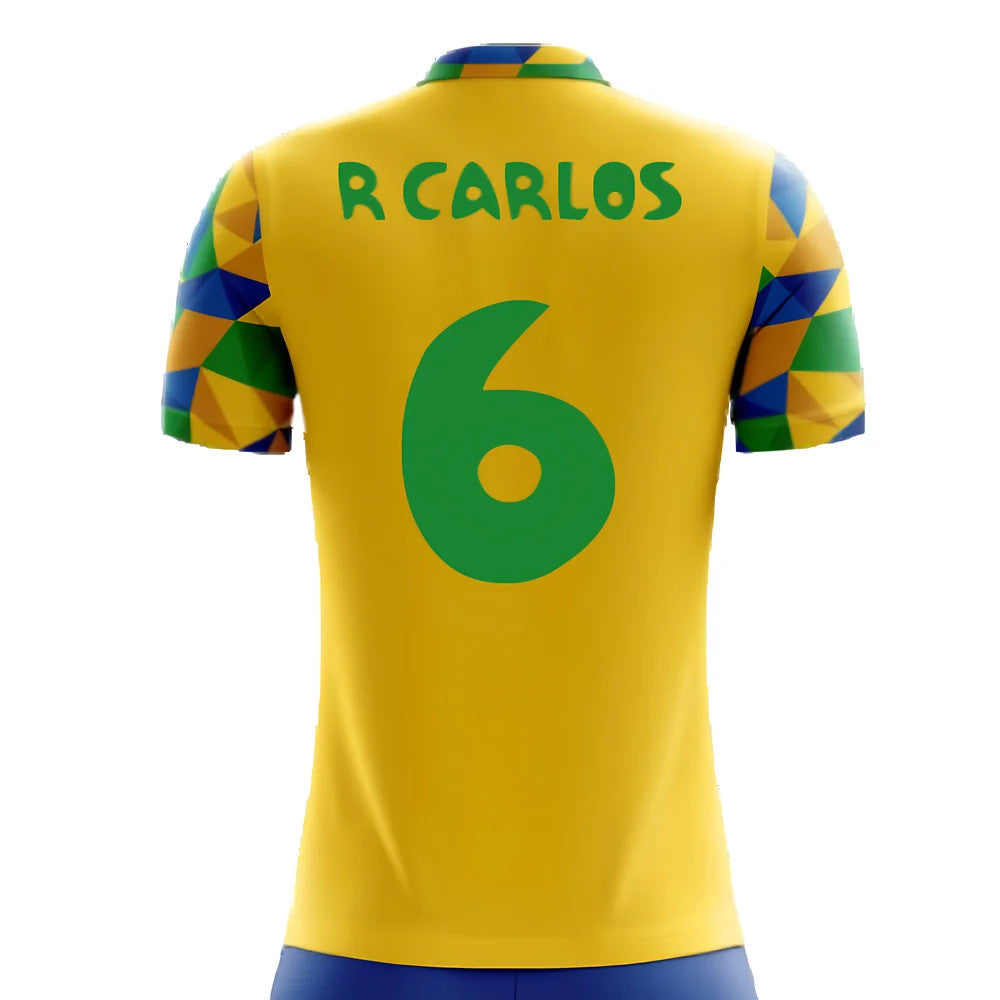 2025-2026 Brazil Home Concept Football Shirt (R Carlos 6) - Kids_4