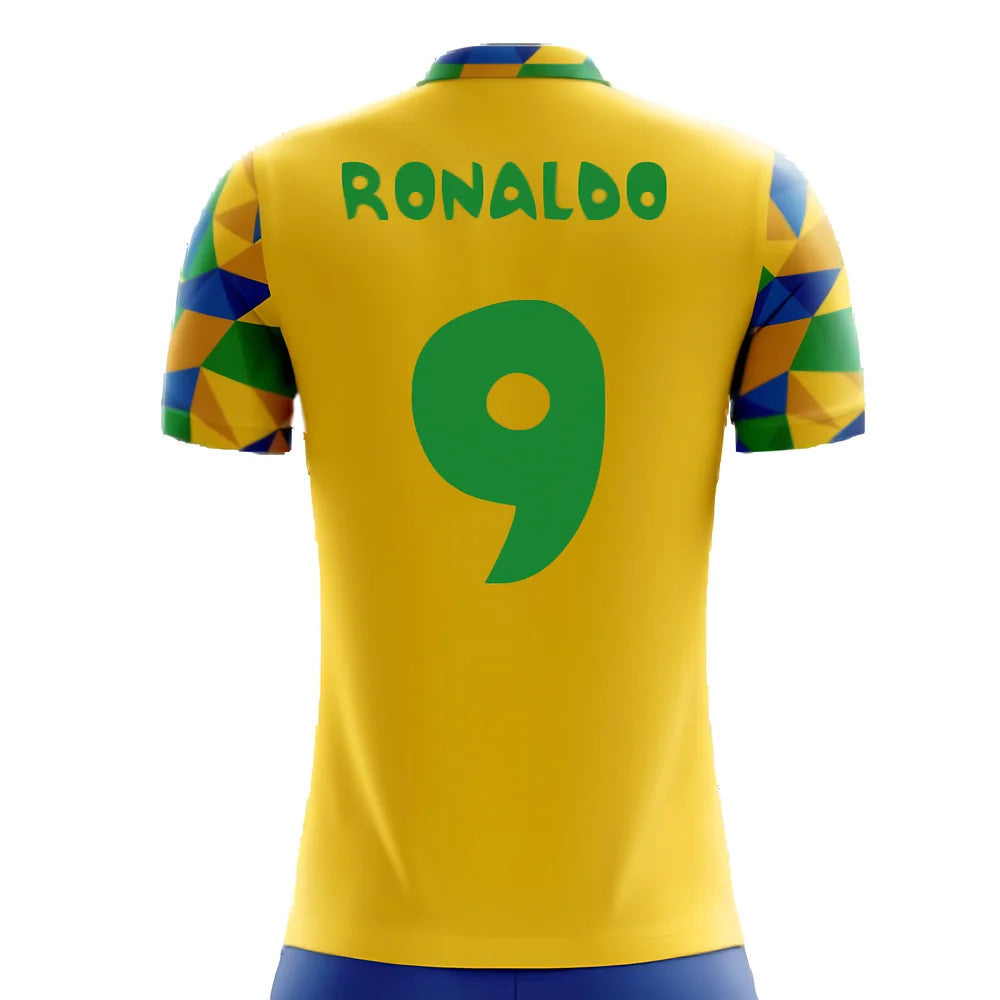 2025-2026 Brazil Home Concept Football Shirt (Ronaldo 9) - Kids_4