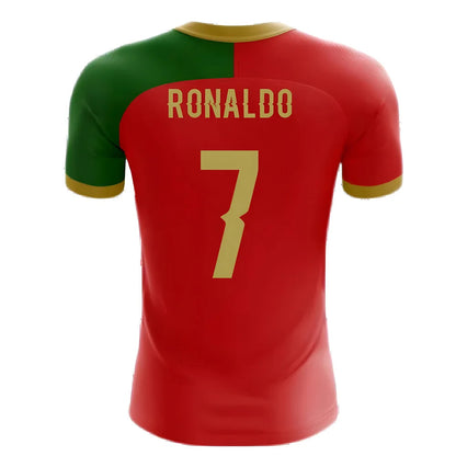 2025-2026 Portugal Flag Home Concept Football Shirt (Ronaldo 7) - Kids_4