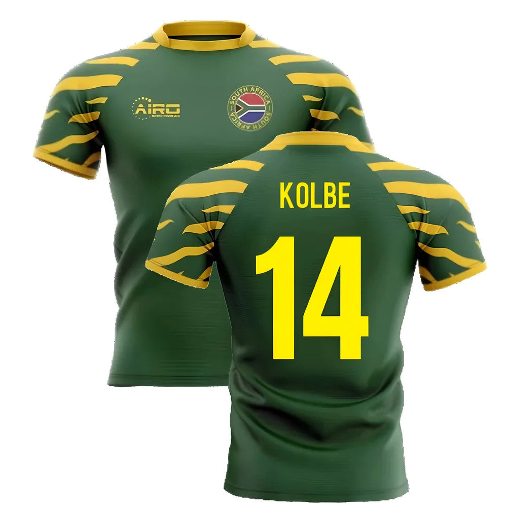 2025-2026 South Africa Springboks Home Concept Rugby Shirt (Kolbe 14)_4