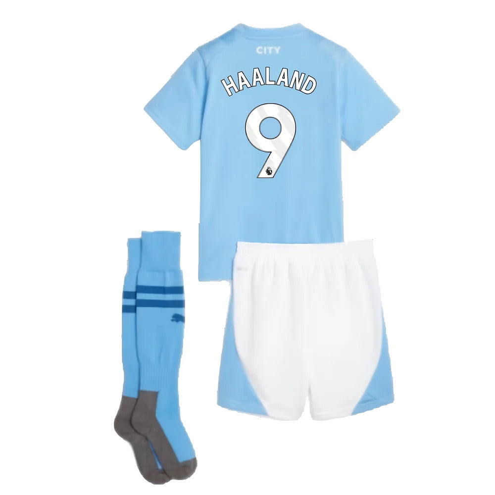 2023-2024 Man City Home Mini Kit (HAALAND 9)_4