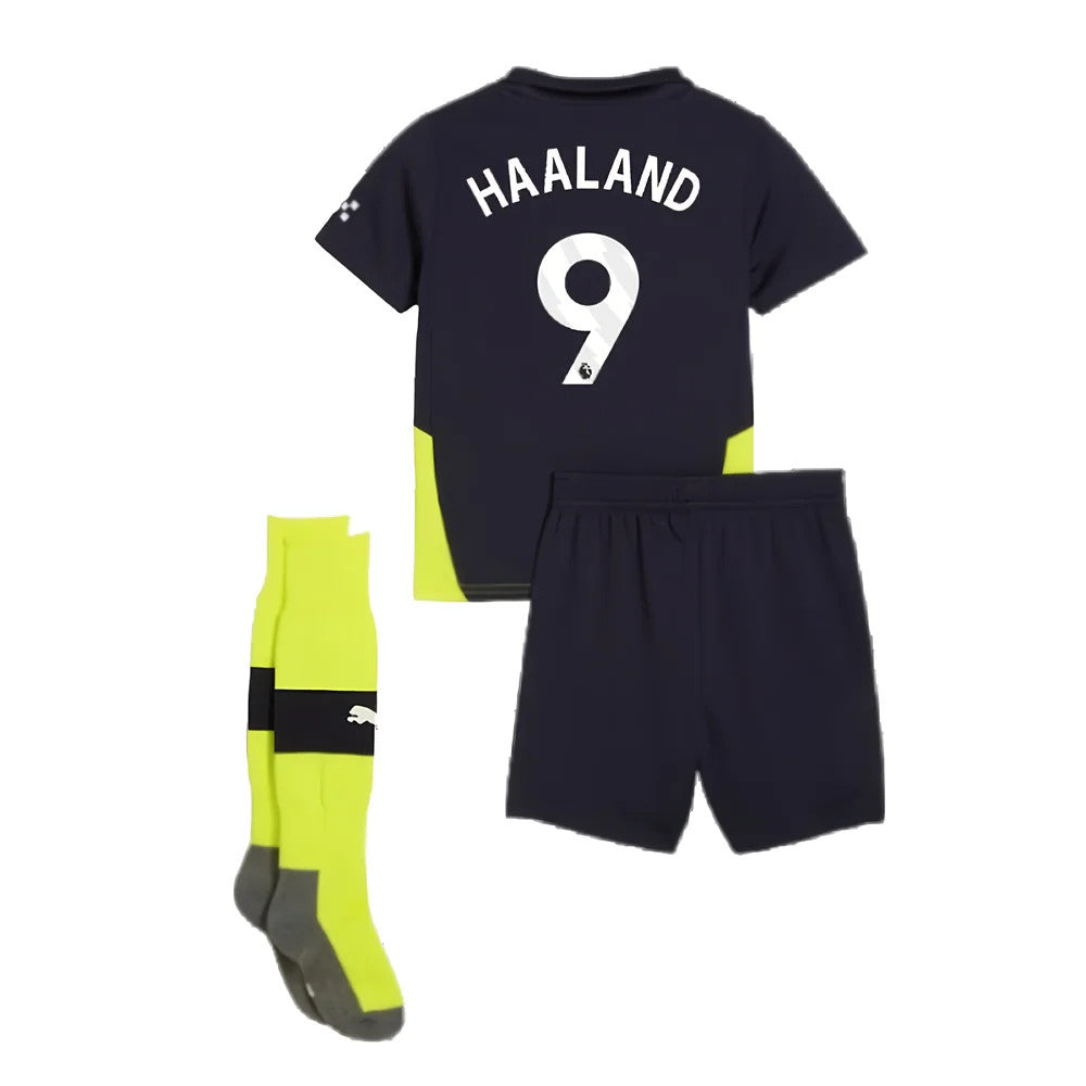 2024-2025 Man City Away Mini Kit (Haaland 9)_4