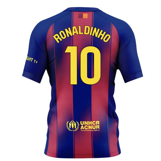 2025-2026 Barcelona Home Shirt (Kids) (Ronaldinho 10)_3