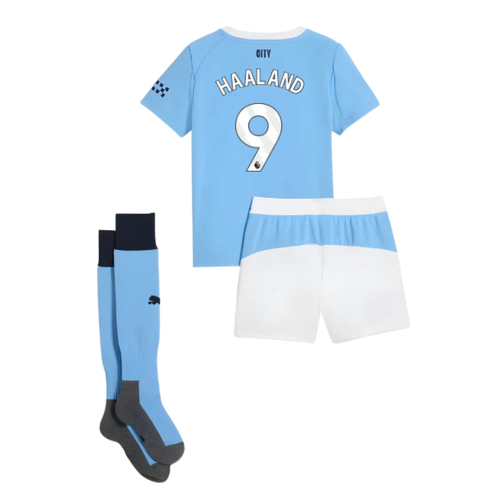 2025-2026 Man City Home Mini Kit (Haaland 9)_3