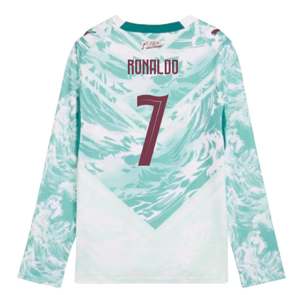2026-2027 Portugal Long Sleeve Away Shirt (Kids) (Ronaldo 7)_3