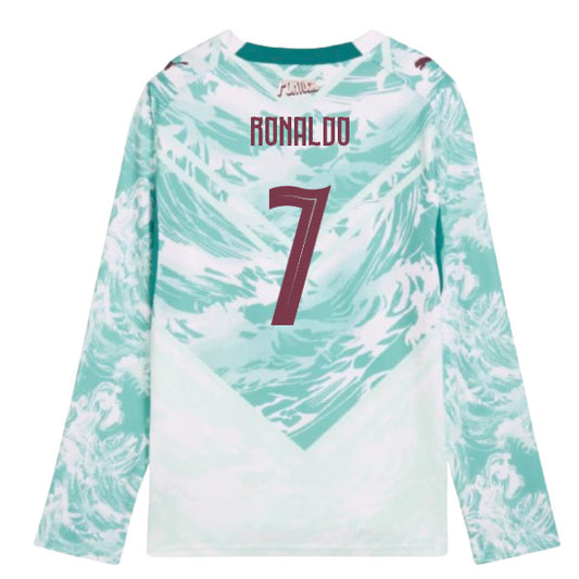 2026-2027 Portugal Long Sleeve Away Shirt (Kids) (Ronaldo 7)_3