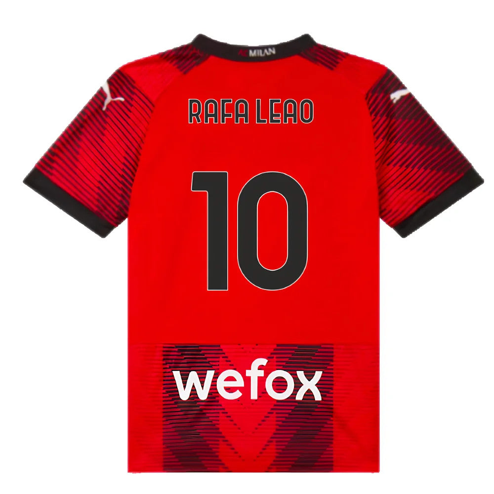 2023-2024 AC Milan Home Shirt (Kids) (Rafa Leao 10)_4