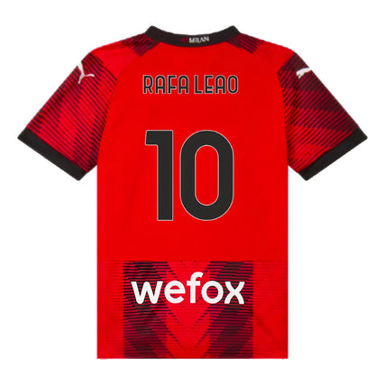 2023-2024 AC Milan Home Shirt (Kids) (Rafa Leao 10)_4