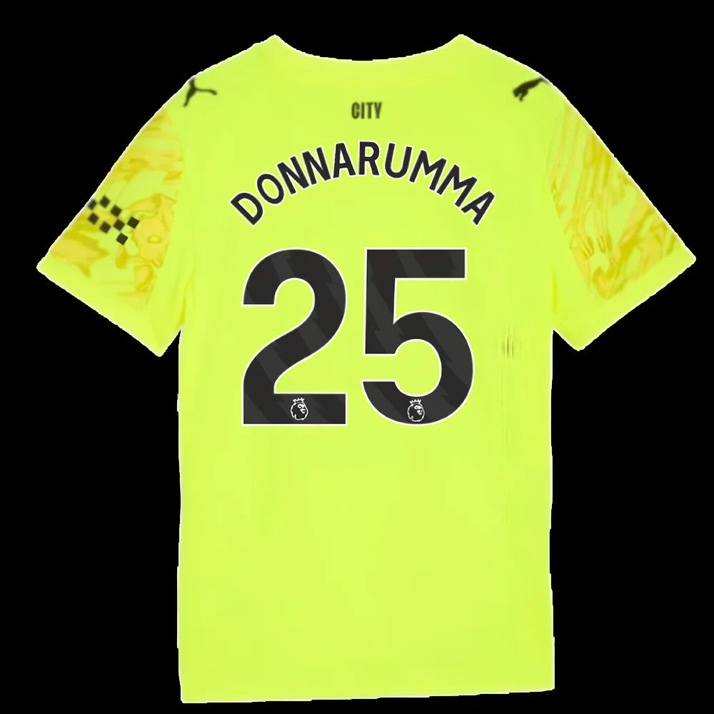 2025-2026 Man City Goalkeeper Third Shirt (Yellow) - Kids (Donnarumma 25)_4