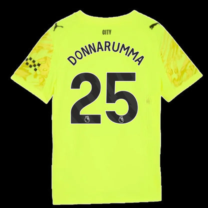 2025-2026 Man City Goalkeeper Third Shirt (Yellow) - Kids (Donnarumma 25)_4