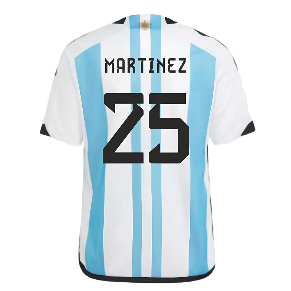 Argentina 2022 World Cup Winners Home Shirt - Kids (MARTINEZ 25)_4
