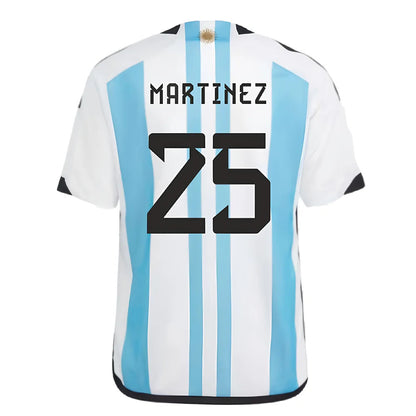 Argentina 2022 World Cup Winners Home Shirt - Kids (MARTINEZ 25)_4