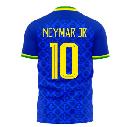 Brazil 2021-2022 Away Concept Football Kit (Fans Culture) (NEYMAR JR 10)_4