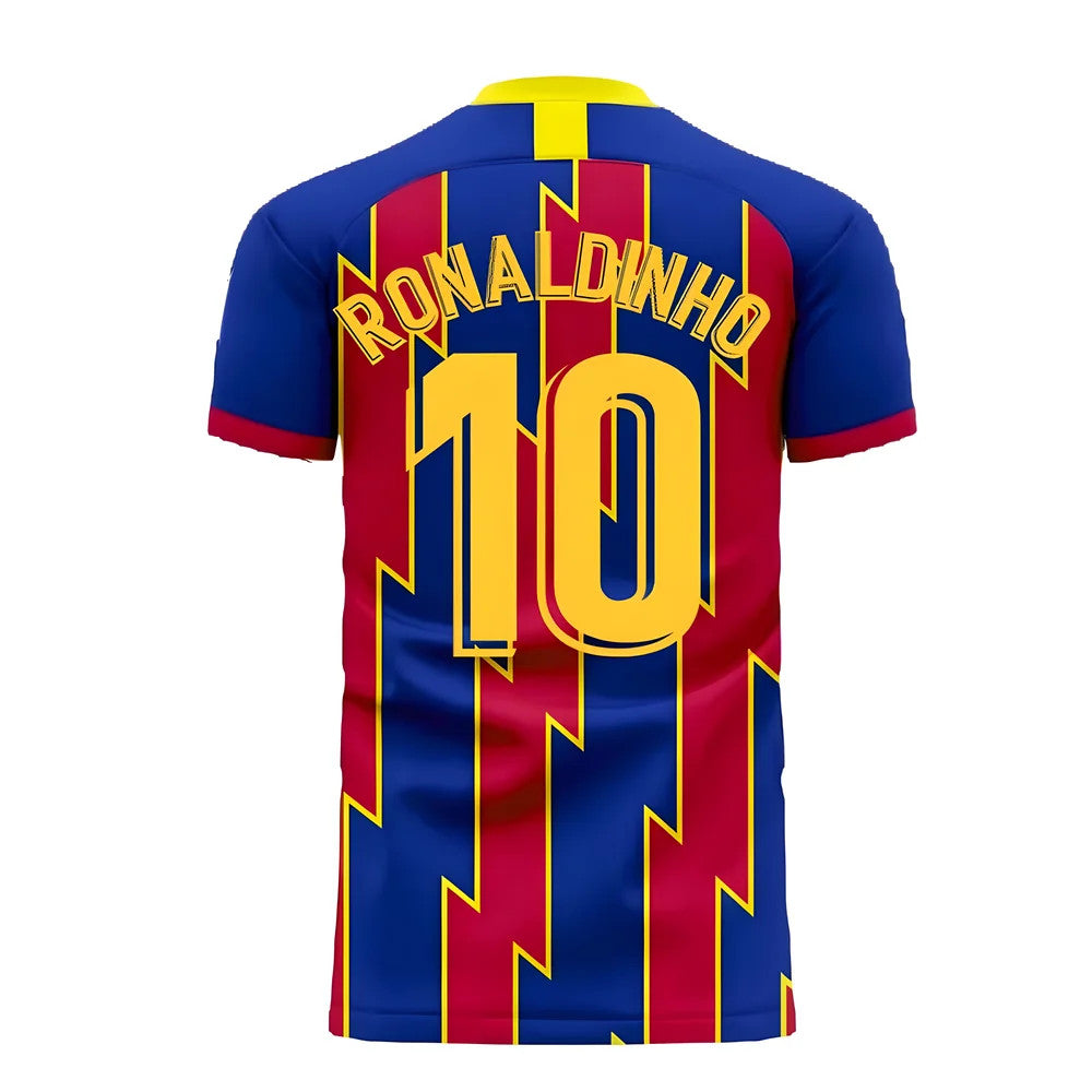  Catalonia 2025-2026 Home Concept Football Kit (Libero) (RONALDINHO 10)_4