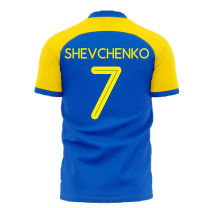 Ukraine Stop War Concept Football Kit (Libero) - Blue (SHEVCHENKO 7)_2