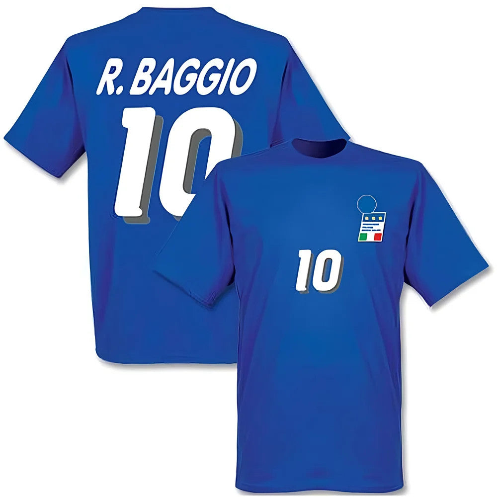Roberto Baggio Italy 1994 Home T-Shirt (Blue)_1