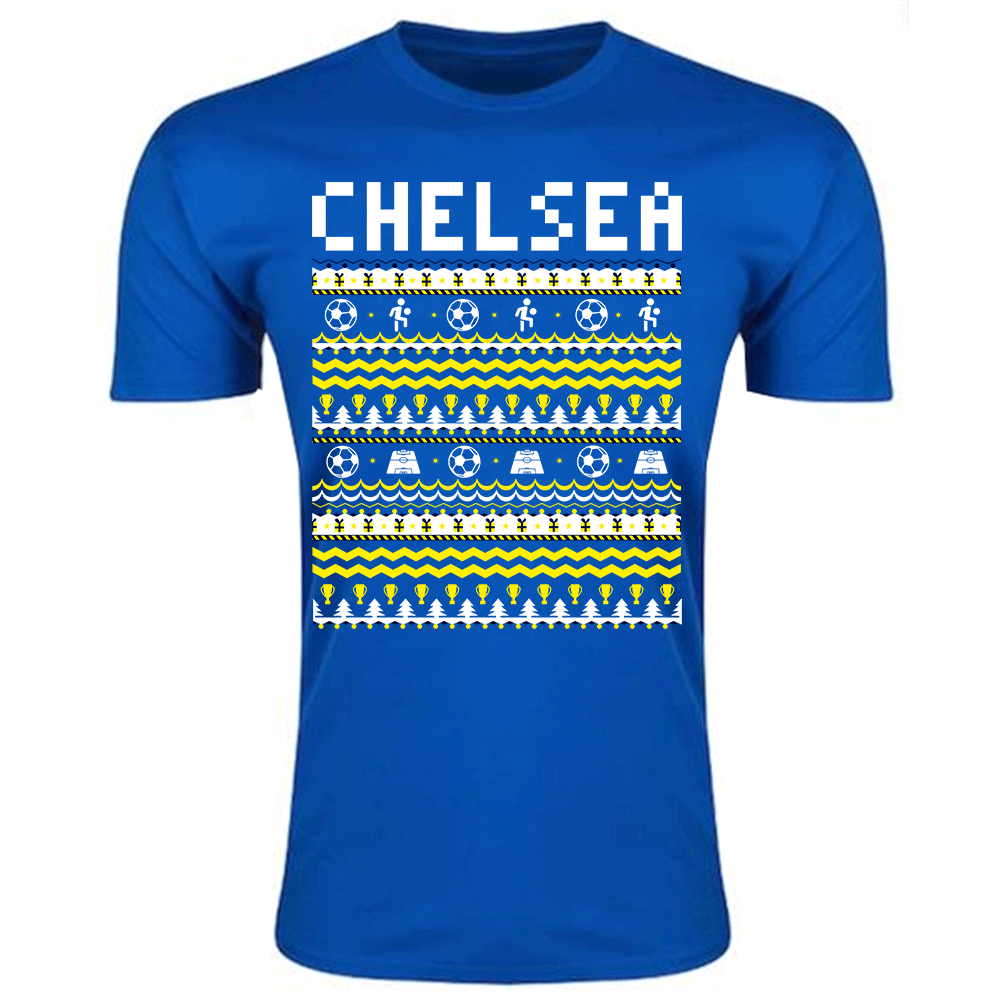 Chelsea Christmas T-Shirt (Blue) - Kids_1