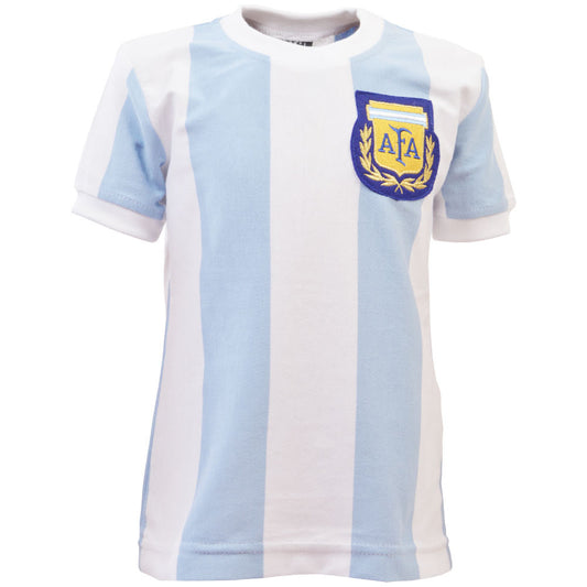 Argentina 1986 World Cup Kids Retro Football Shirt_2