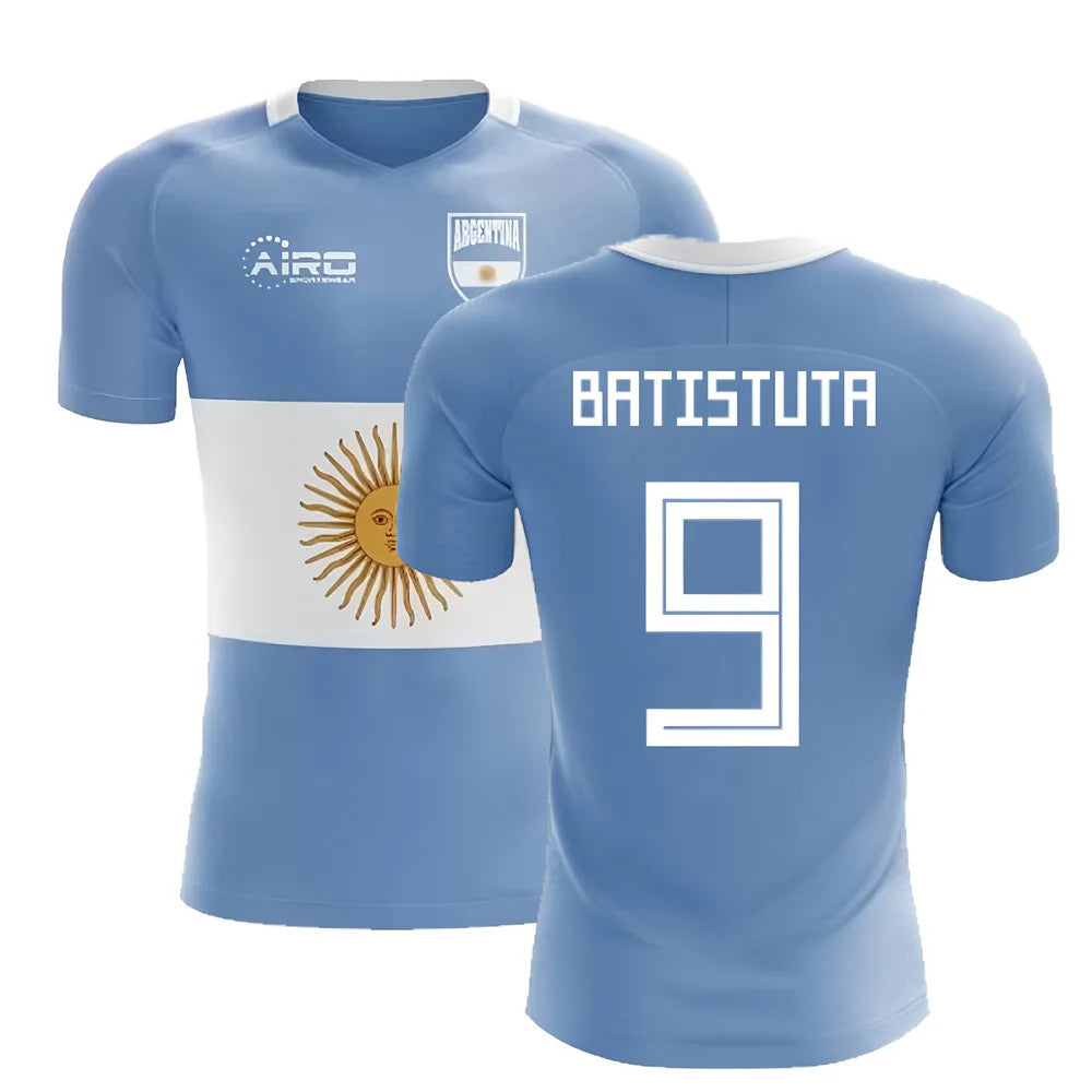 2025-2026 Argentina Flag Concept Football Shirt (Batistuta 9)_3