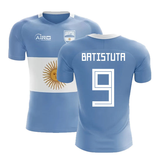 2025-2026 Argentina Flag Concept Football Shirt (Batistuta 9)_3
