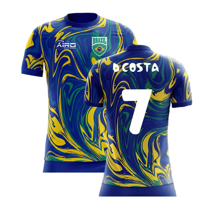 2025-2026 Brazil Away Concept Shirt (D Costa 7) - Kids_4