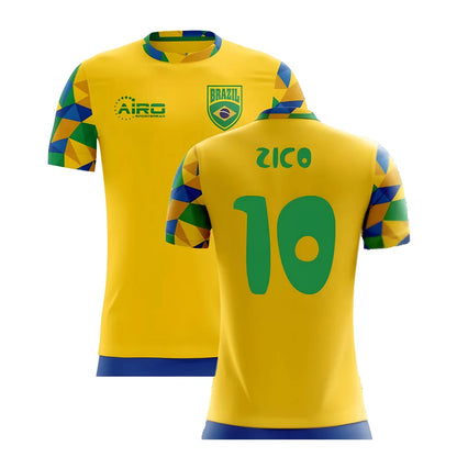 2025-2026 Brazil Home Concept Football Shirt (Zico 10) - Kids_4