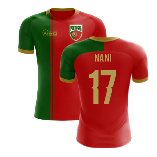 2025-2026 Portugal Flag Home Concept Football Shirt (Nani 17)_4