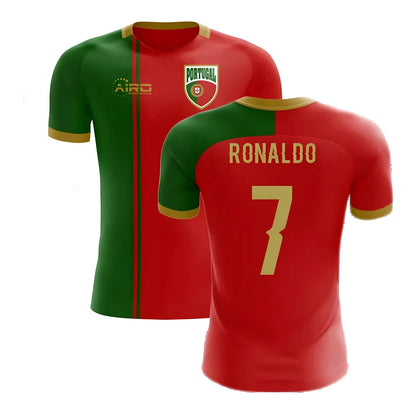 2025-2026 Portugal Flag Home Concept Football Shirt (Ronaldo 7) - Kids_4