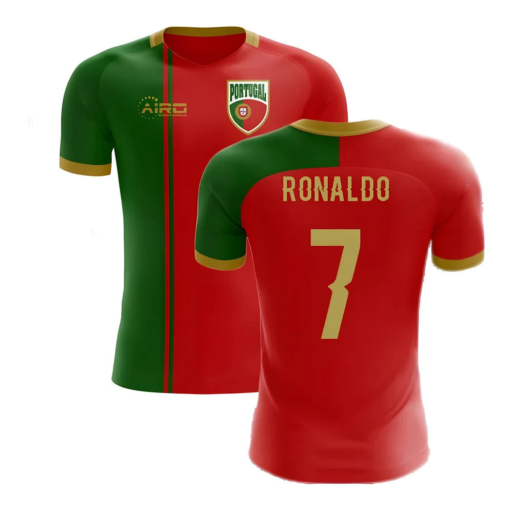 2025-2026 Portugal Flag Home Concept Football Shirt (Ronaldo 7)_4