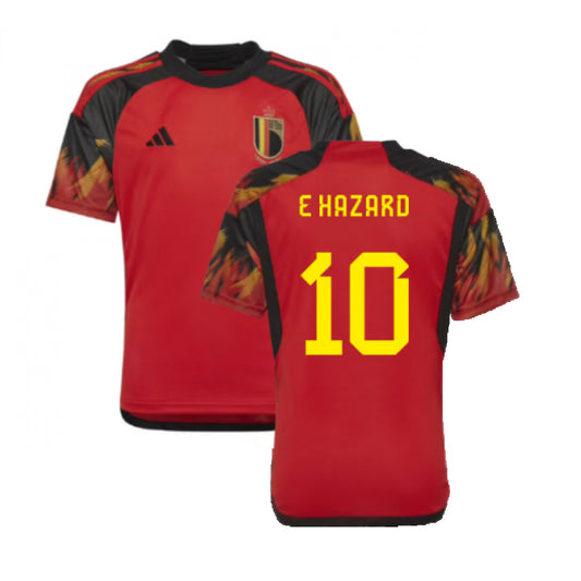 2022-2023 Belgium Home Shirt (Kids) (E Hazard 10)_4
