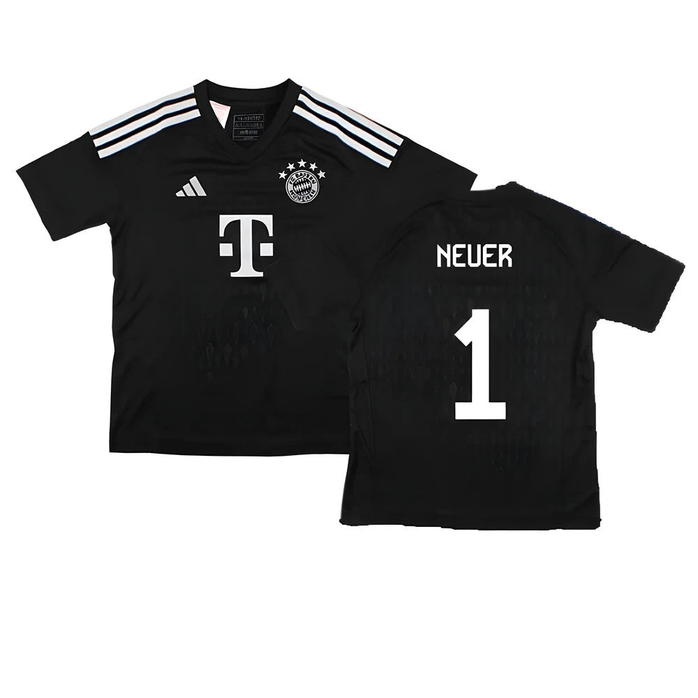 2023-2024 Bayern Munich Goalkeeper Shirt (Black) - Kids (NEUER 1)_4