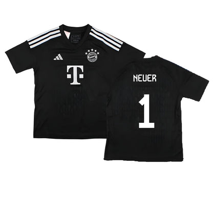 2023-2024 Bayern Munich Goalkeeper Shirt (Black) - Kids (NEUER 1)_4