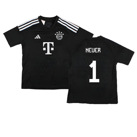 2023-2024 Bayern Munich Goalkeeper Shirt (Black) - Kids (NEUER 1)_4