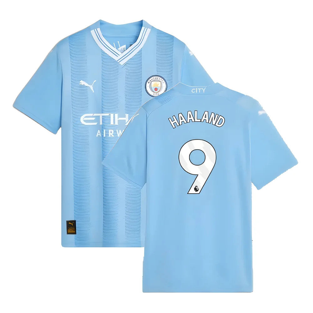 2023-2024 Man City Home Shirt (Kids) (HAALAND 9)_4