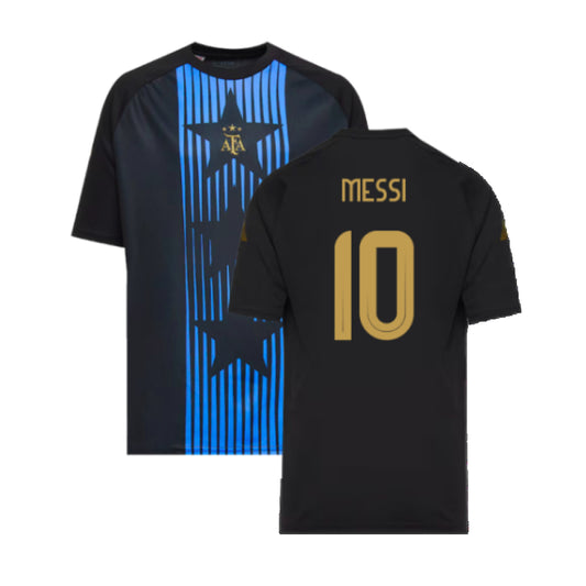 2024-2025 Argentina Pre-Match Shirt (Black) - Kids (MESSI 10)_4