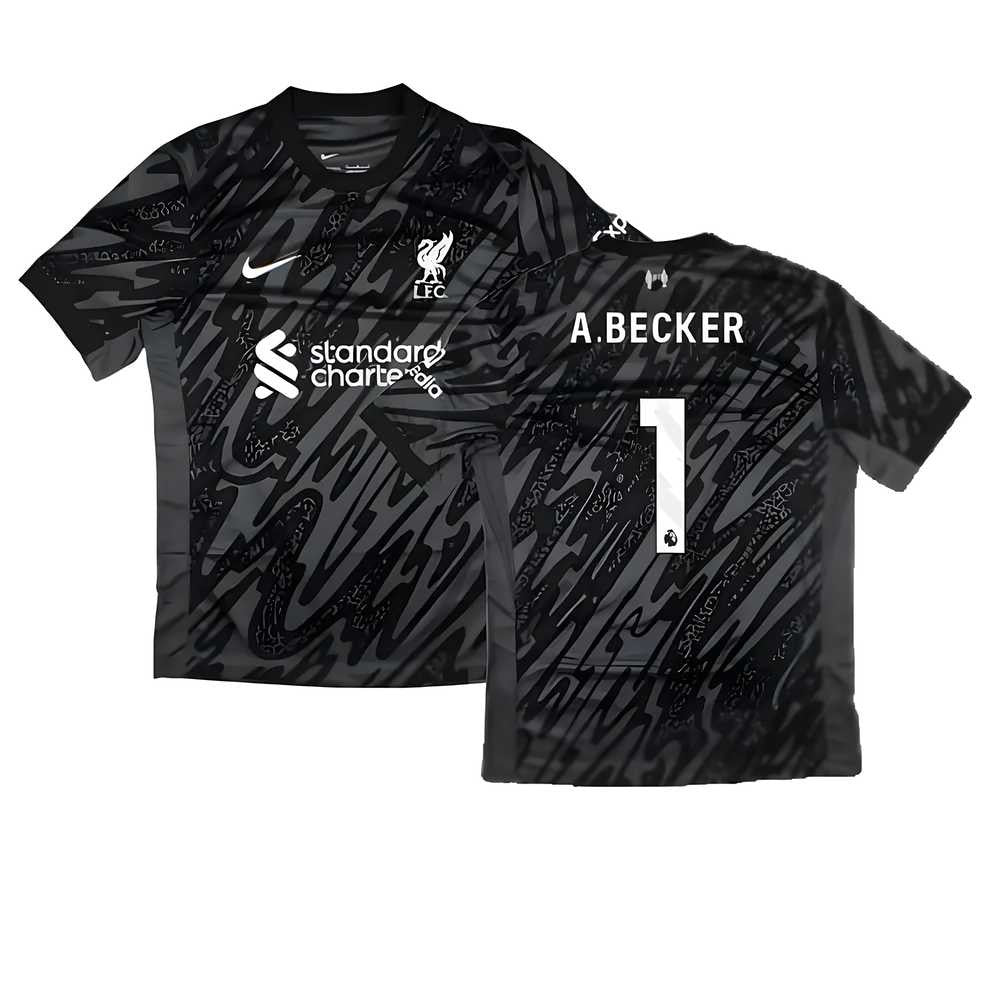 2024-2025 Liverpool Home Goalkeeper Shirt (Black) (A.Becker 1)_4