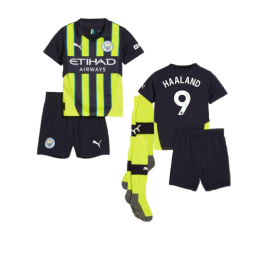 2024-2025 Man City Away Mini Kit (Haaland 9)_4