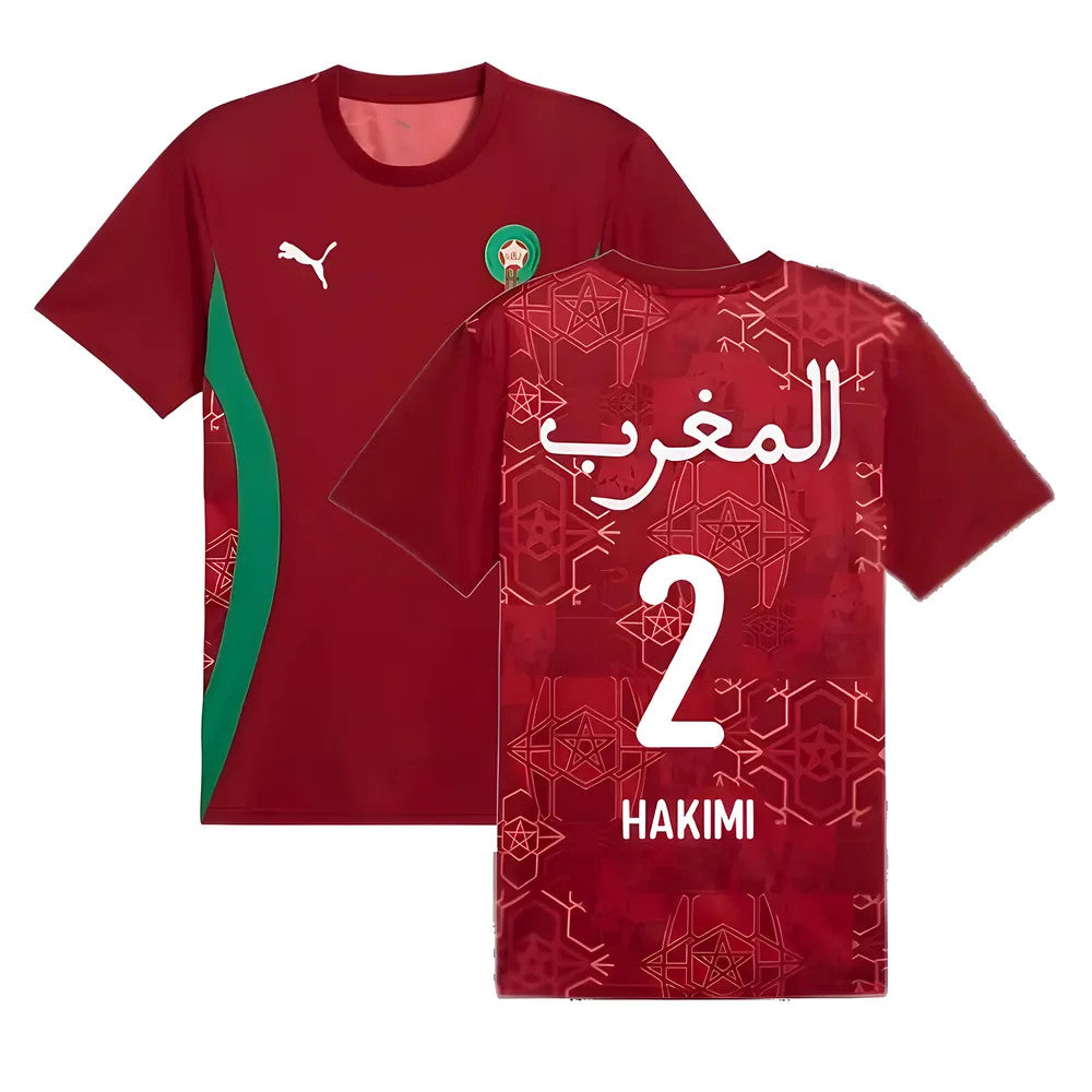 2024-2025 Morocco Prematch SS Jersey (Red) (Hakimi 2)_5