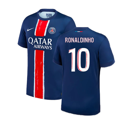 2024-2025 PSG Paris Saint Germain Home Shirt (Kids) (Ronaldinho 10)_4