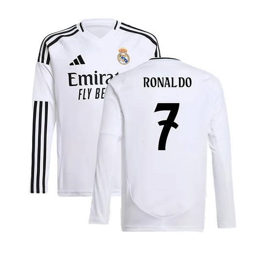 2024-2025 Real Madrid Long Sleeve Home Shirt (Kids) (Ronaldo 7)_5
