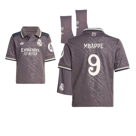 2024-2025 Real Madrid Third Youth Kit (Mbappe 9)_7
