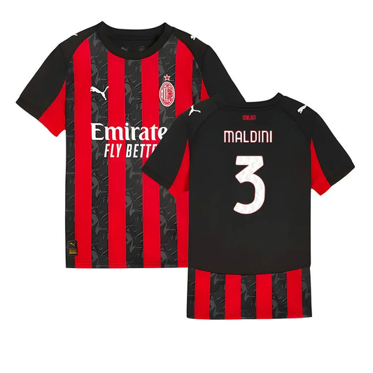 2025-2026 AC Milan Home Shirt (Kids) (Maldini 3)_5