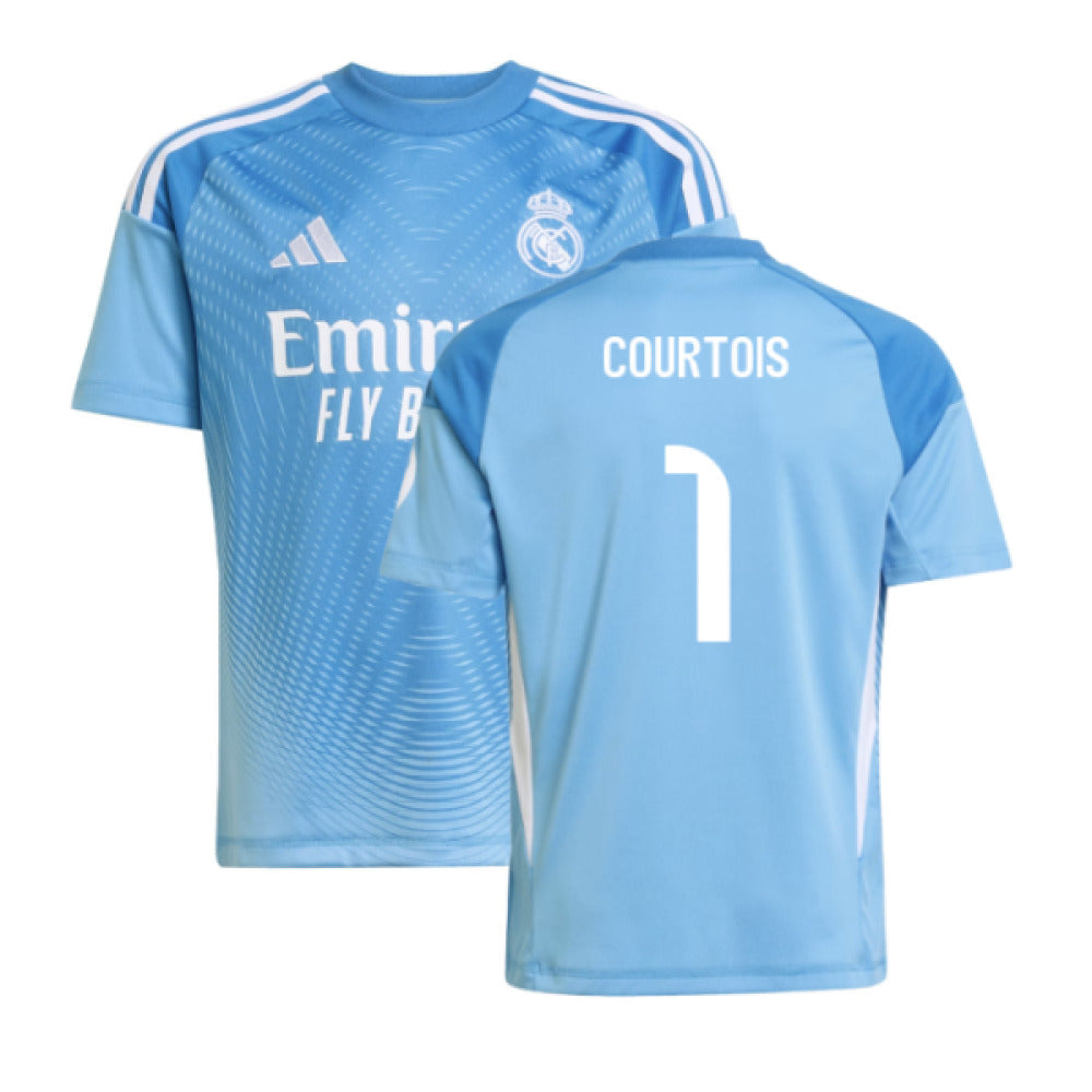 2025-2026 Real Madrid Home Goalkeeper Shirt (Blue) - Kids (Courtois 1)_5