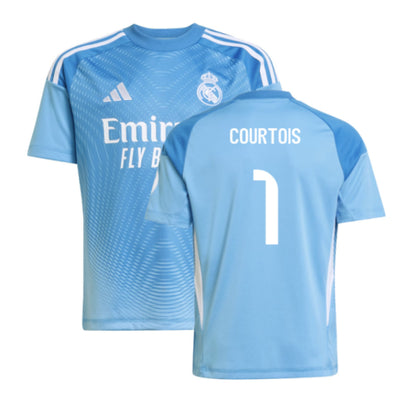 2025-2026 Real Madrid Home Goalkeeper Shirt (Blue) - Kids (Courtois 1)_5