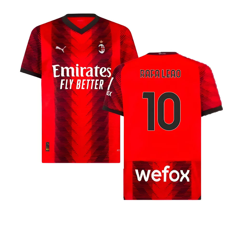 2023-2024 AC Milan Home Shirt (Rafa Leao 10)_4