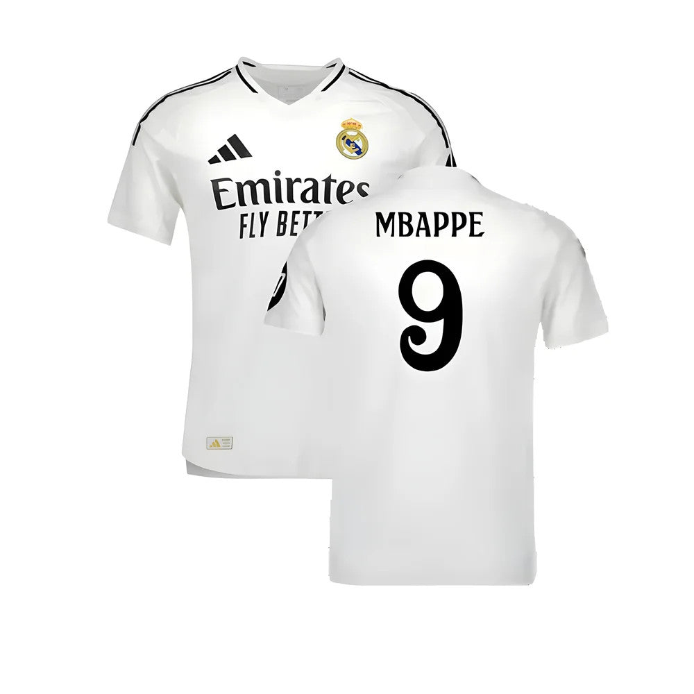 2024-2025 Real Madrid Authentic Home Shirt (Mbappe 9)_4