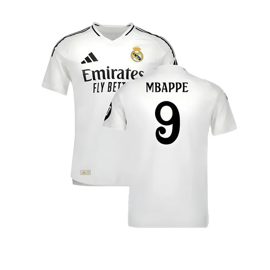2024-2025 Real Madrid Authentic Home Shirt (Mbappe 9)_4