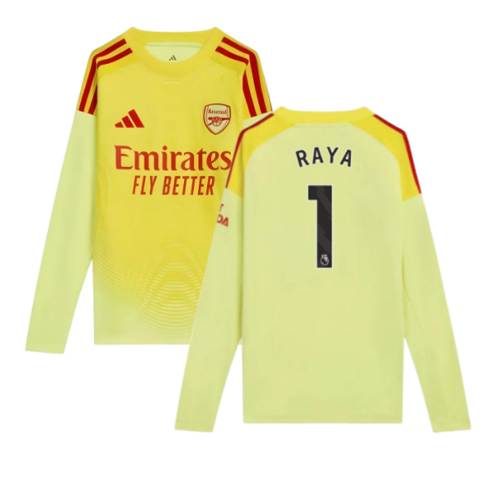 2025-2026 Arsenal Home Goalkeeper Shirt (Yellow) - Kids (Raya 1)_6