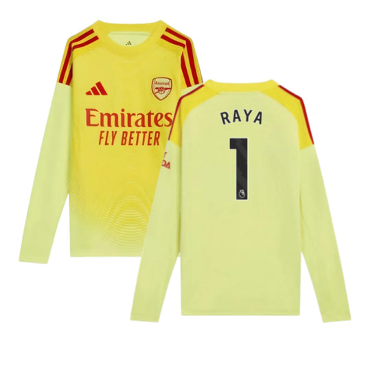 2025-2026 Arsenal Home Goalkeeper Shirt (Yellow) - Kids (Raya 1)_6